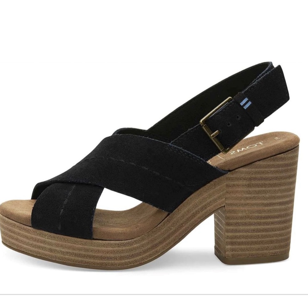 Toms Black Suede woman’s Ibiza sandals
